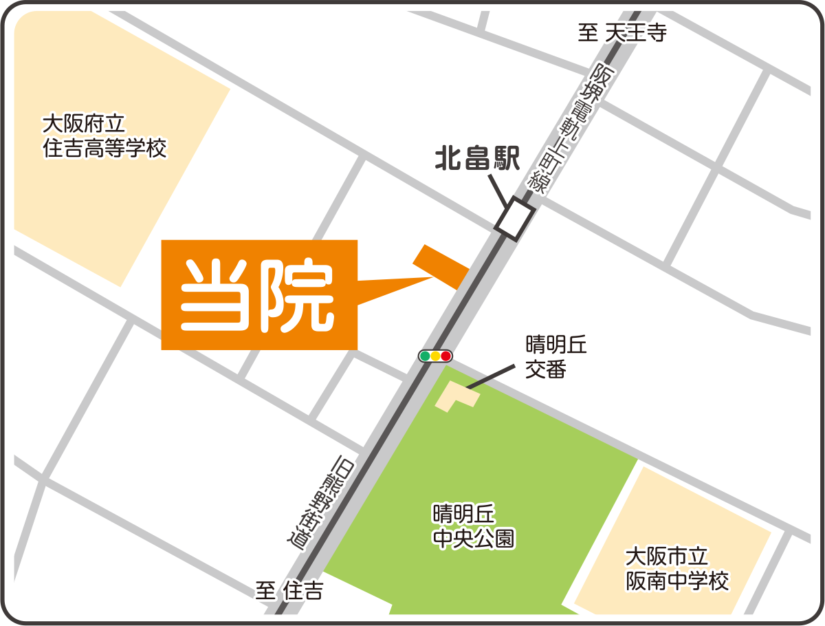 福本眼科クリニックイラストマップ